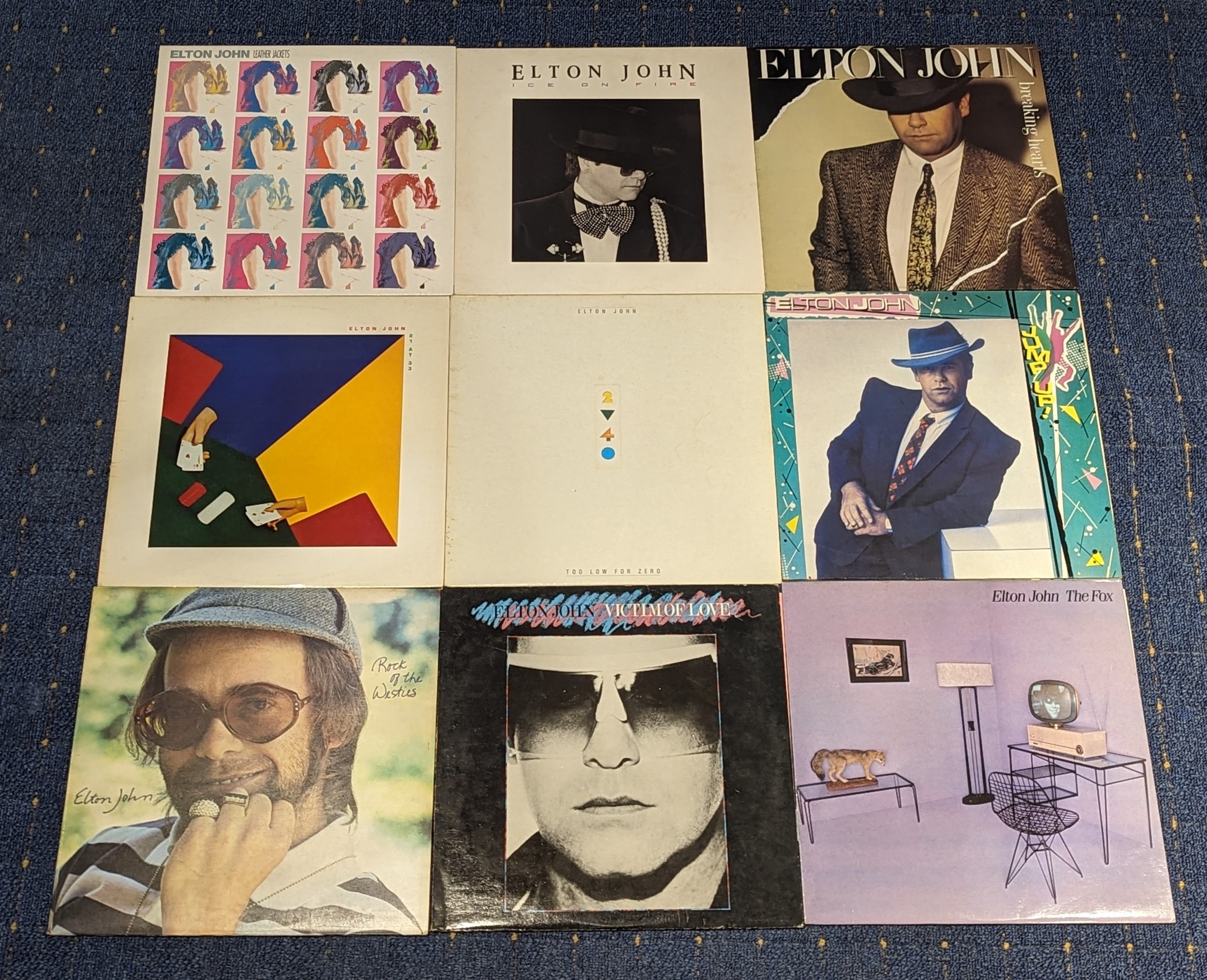 Vinyl Records; A collection of Elton John LP's, including 'Madness across the Water' DJLPH.420, 'Pop - Image 2 of 2