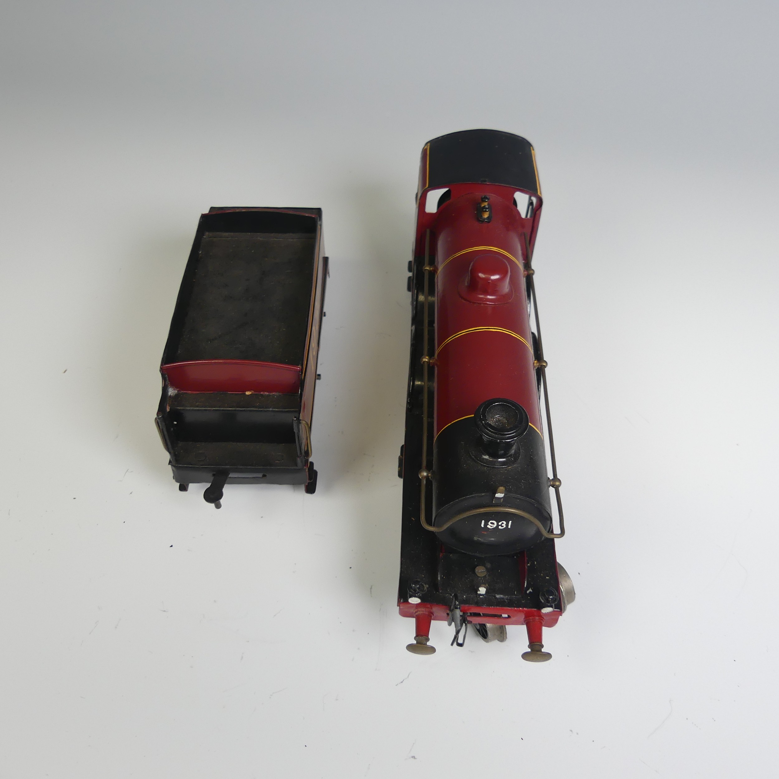 Bassett-Lowke ‘0’ gauge clockwork 'Duke of York’ 4-4-0 Locomotive and six-wheel Tender, finished - Image 2 of 10
