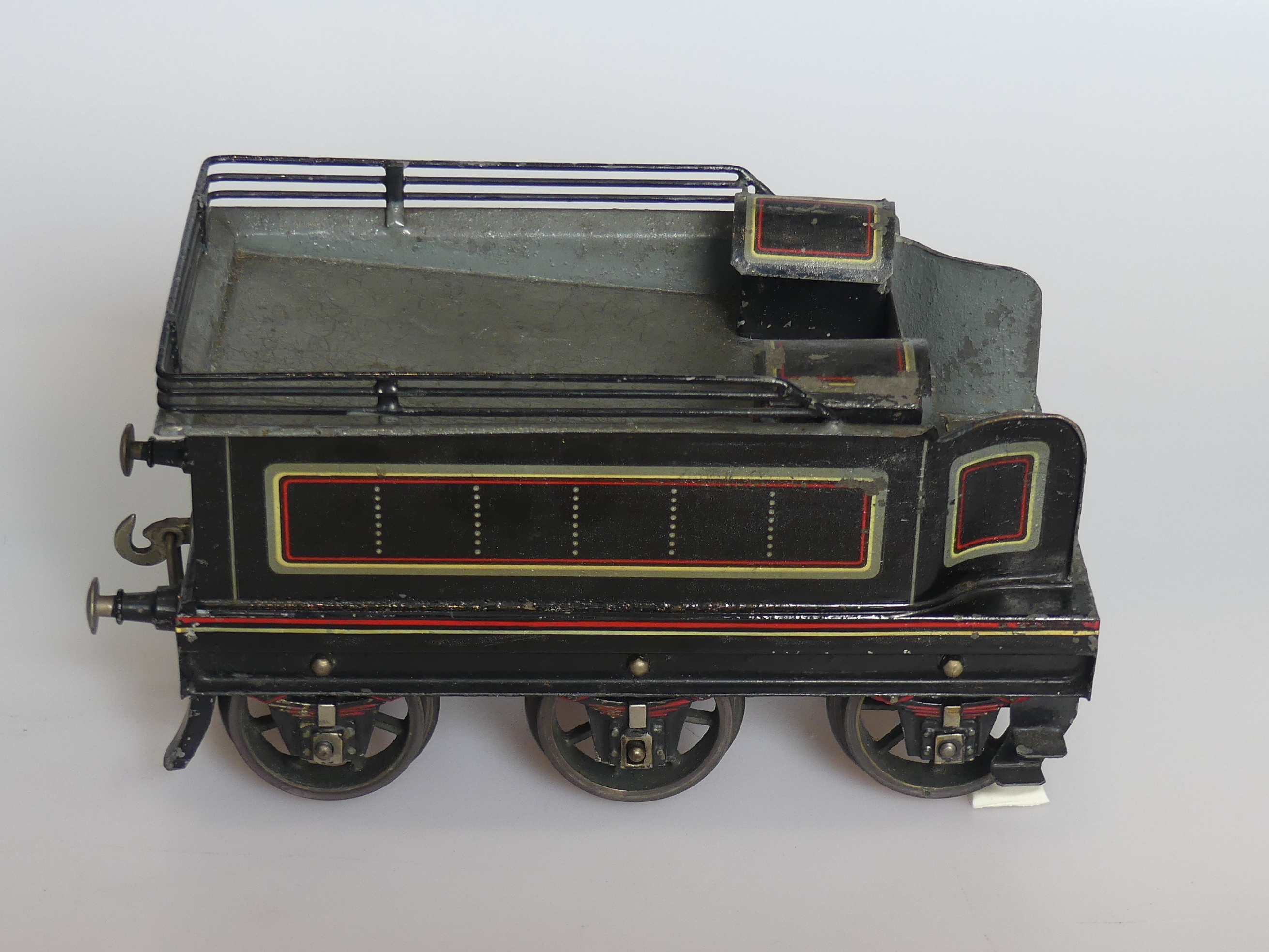 Rare Schoenner gauge 3, live steam, Black Prince 4-4-0 locomotive and six wheel tender, circa - Image 11 of 13