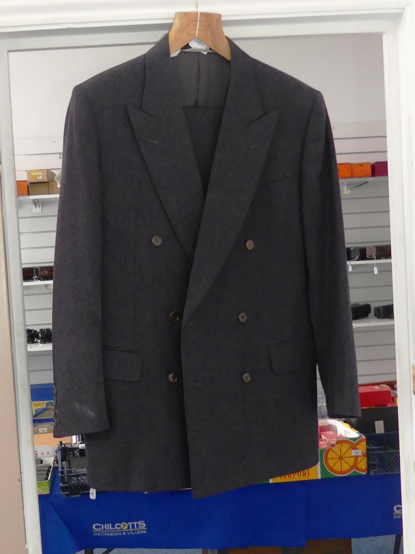 A Burberrys' of London double breasted navy Suit, with trousers, ''38 chest, ''36 waist, ''22 - Image 12 of 13