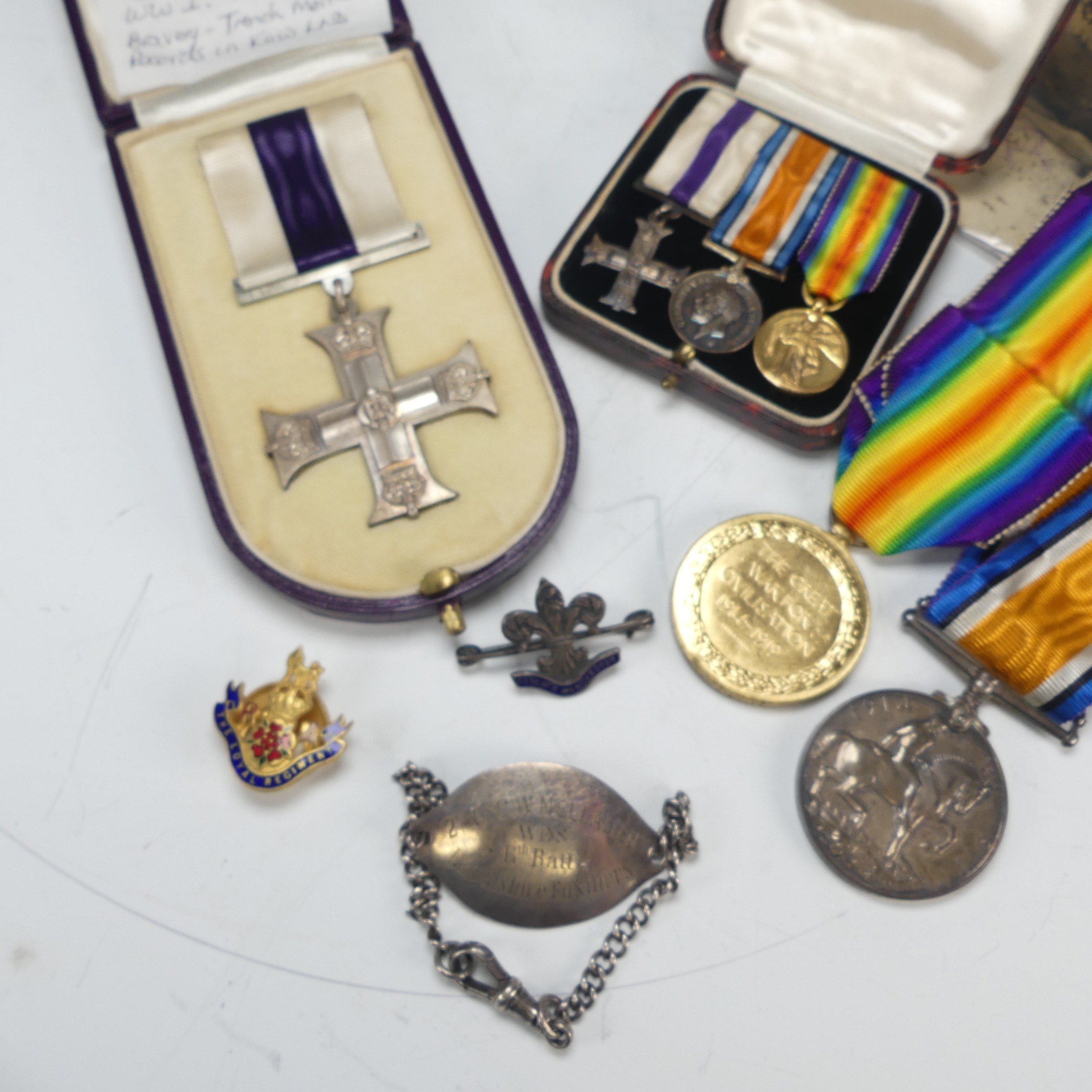 A WW1 Military Cross Group of Three, awarded to Lieutenant Samuel Mayor, The Loyal North - Image 8 of 13