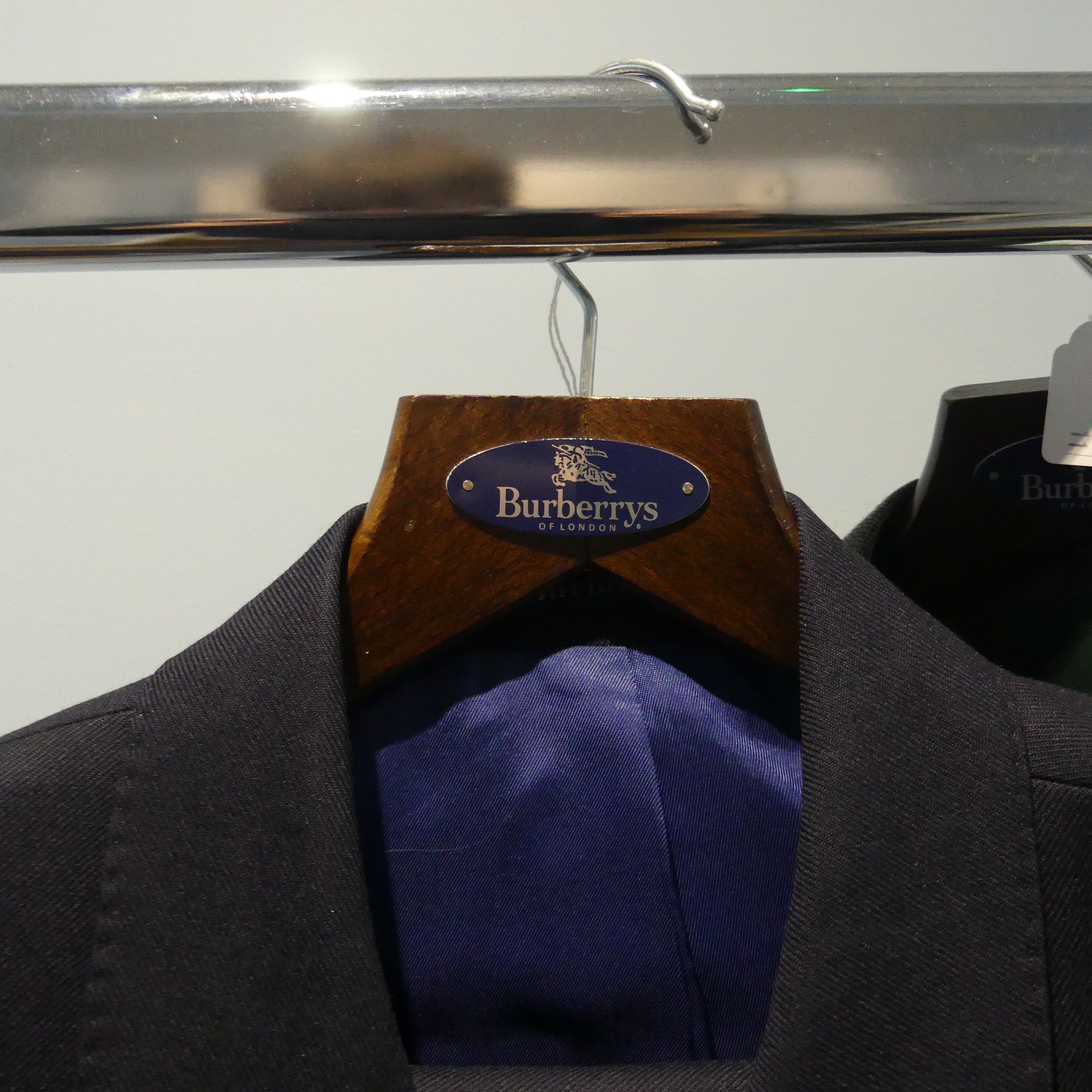 A Burberrys' of London double breasted navy Suit, with trousers, ''38 chest, ''36 waist, ''22 - Image 2 of 13