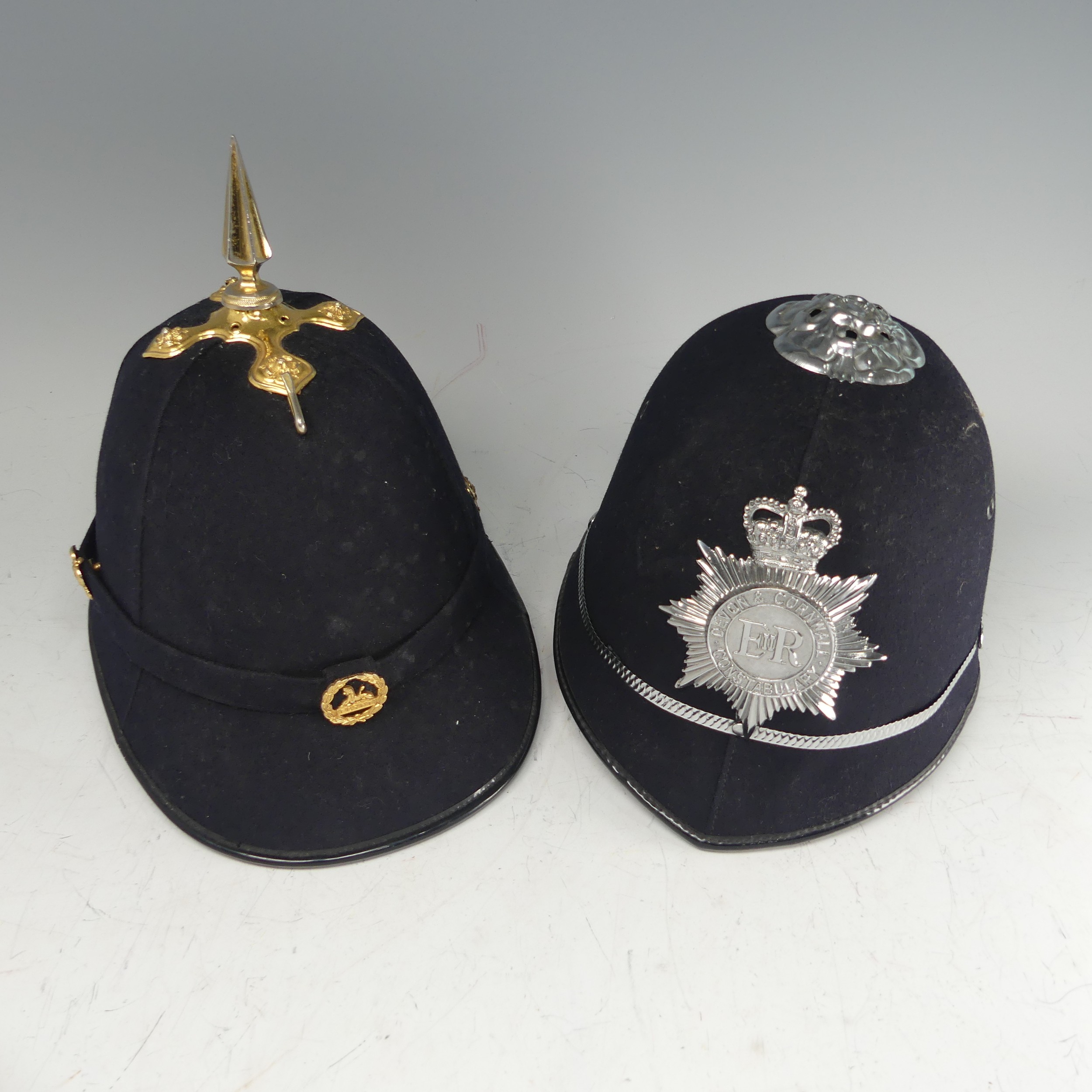 A Devonshire Regiment Officer’s Blue Cloth Helmet, 1902-14 style, together with a Victorian style - Image 6 of 16