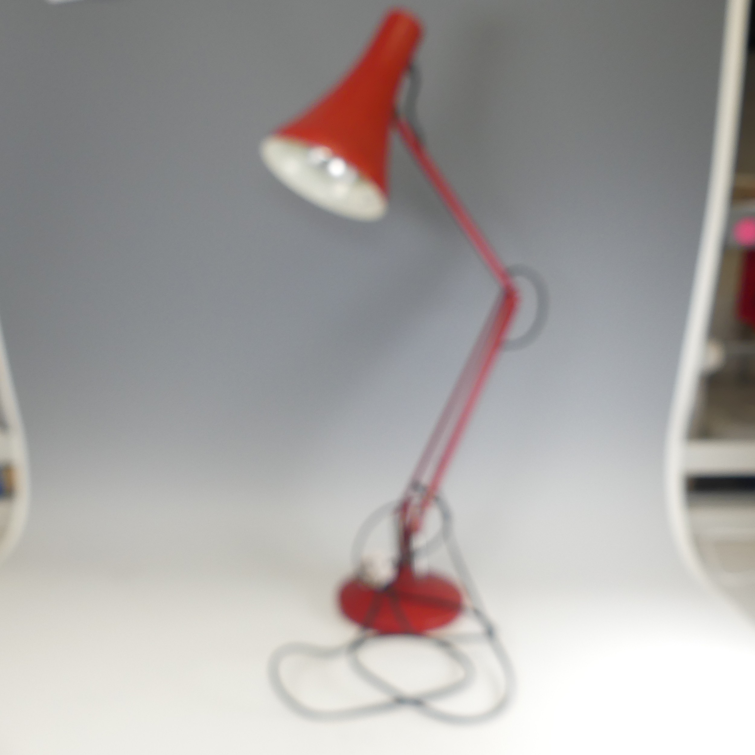 A red Anglepoise desktop Lamp, shade inscribed for Anglepoise, together with a quantity of brass, - Image 6 of 8