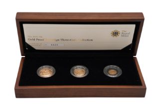 SET OF THREE GOLD PROOF SOVEREIGNS