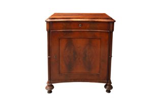 A 19TH CENTURY MAHOGANY SINGLE DOOR PIER CABINET