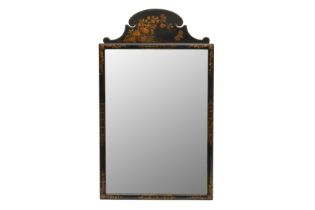 A 1920S CHINOISERIE-DECORATED MIRROR WITH EASAL BACK