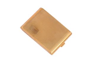 AN ART DECO 9CT GOLD POWDER COMPACT, CIRCA 1929