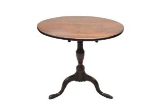 A GEORGE II MAHOGANY TRIPOD TABLE