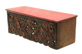 THREE TIBETAN PAINTED AND LACQUERED ALTAR STANDS, 19TH CENTURY