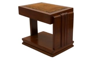 A CHINESE WOOD SHANGHAI ART DECO STOOL