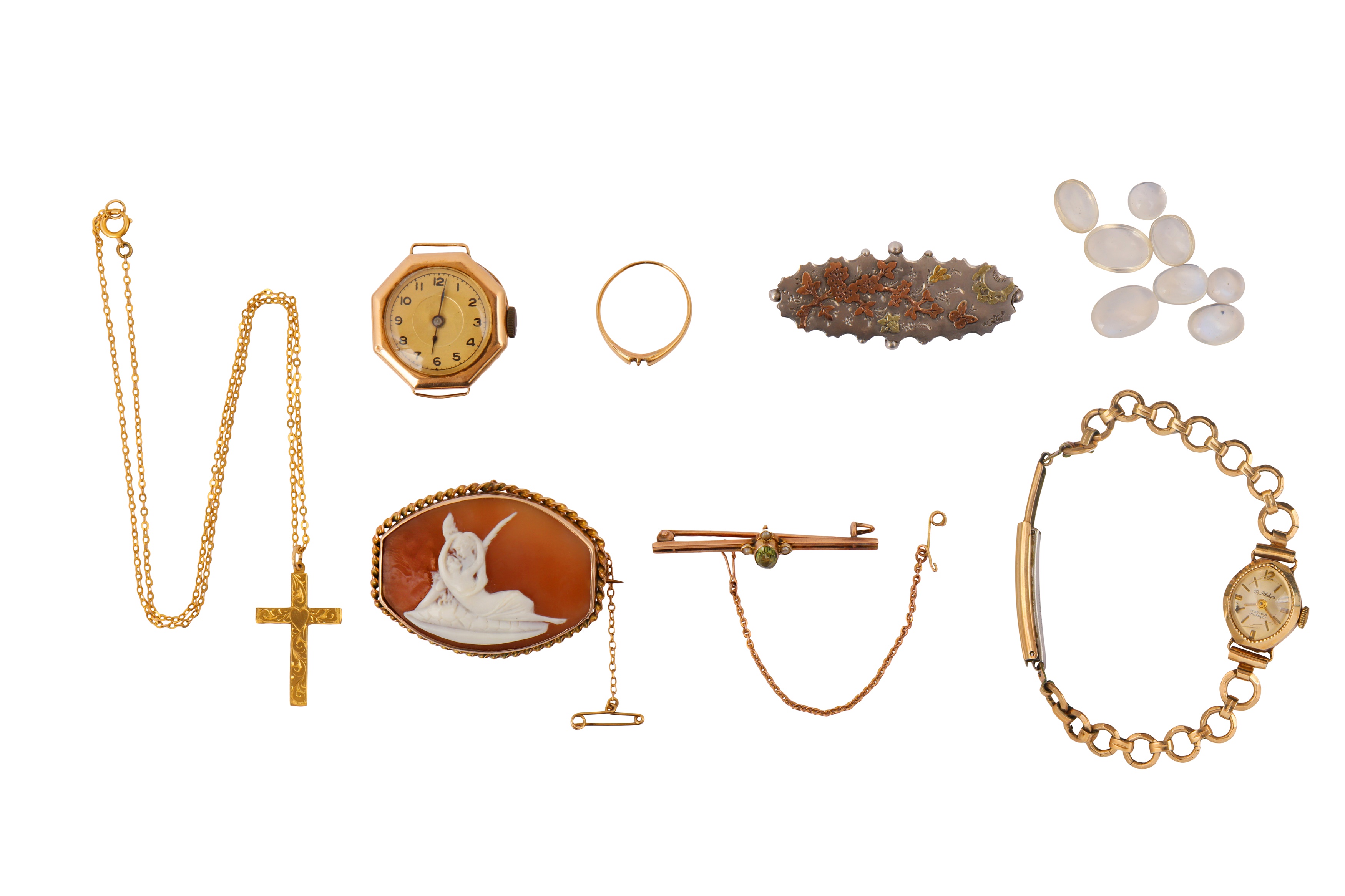 A MIXED GROUP OF JEWELLERY ITEMS