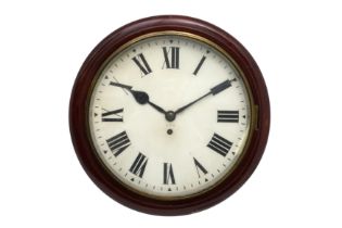 A MID 20TH CENTURY GPO MAHOGANY CASED WALL CLOCK