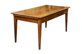 A FRENCH CHERRYWOOD FARMHOUSE TABLE