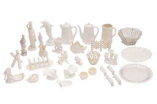 A LARGE COLLECTION OF PARIANWARE AND BLANC DE CHINE PORCELAIN