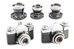 Two Contaflex Cameras & Lenses.