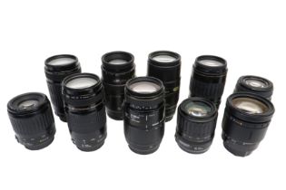 A Sigma 70-300mm APO Canon EF Telephoto Zoom Lens & Other Lenses.