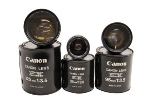 Three Canon EX Lenses.