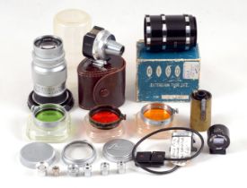 Leica L39 9cm Elmar Lens & Various Screw Mount Accessories.