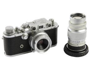 Leica IIIA With 3.5cm f3.5 Summaron & 9cm f4 Elmar.
