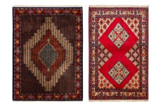 A VERY FINE BIJAR RUG & ABADEH RUG