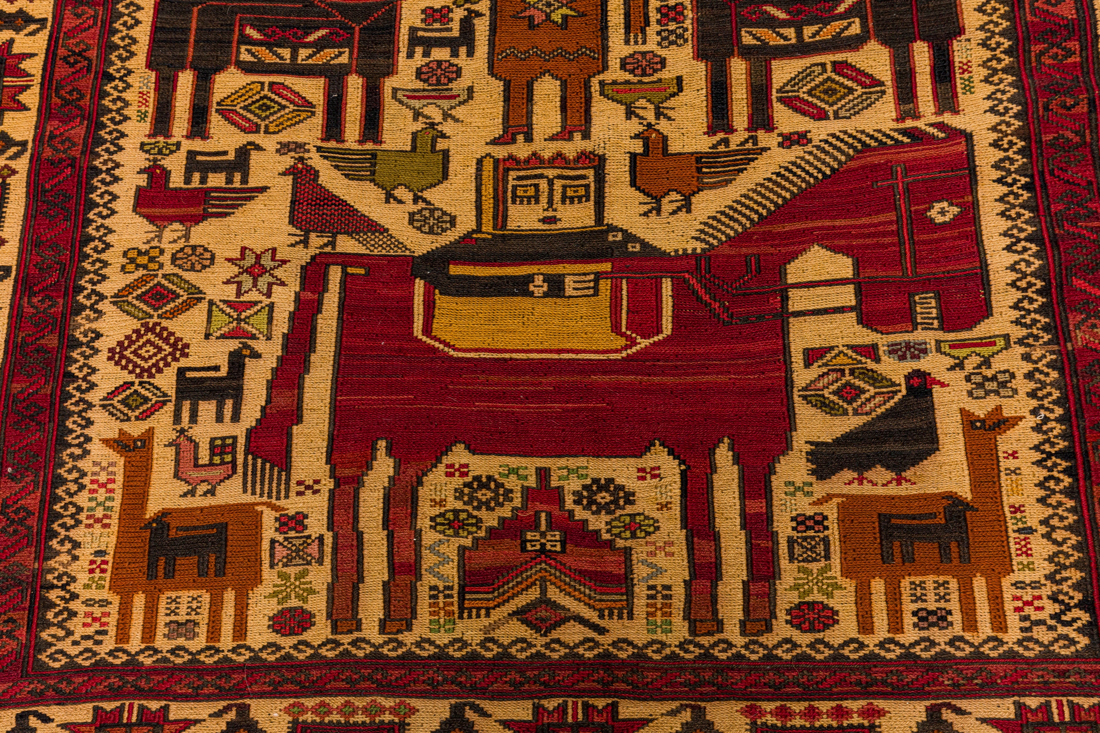 AN UNUSUAL SOUMAC LONG RUG, KURDISTAN - Image 6 of 9