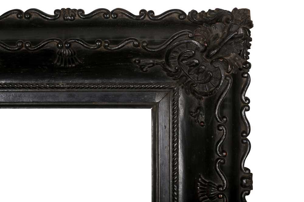 AN 18TH CENTURY CHINA TRADE, LOUIS XV STYLE EBONY AND CARVED WOOD FRAME - Image 3 of 3