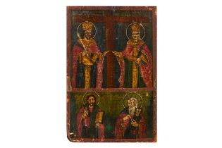 TWO GREEK ICONS (19TH CENTURY)