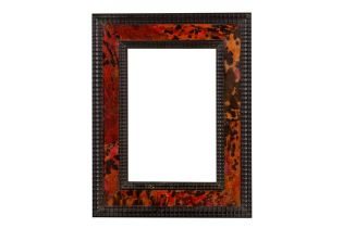 A DUTCH 17TH CENTURY STYLE TORTOISE SHELL AND EBONISED COMBINATION RIPPLE FRAME