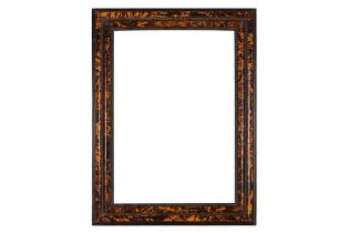 A NORTHERN ITALIAN 17TH CENTURY STYLE TORTOISE SHELL AND EBONISED RIPPLE FRAME