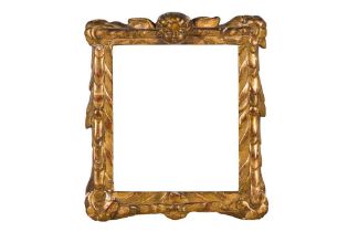 A PAIR OF ITALIAN 18TH CENTURY CARVED AND GILDED FRAMES