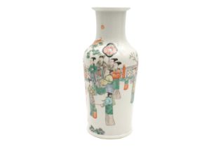 A CHINESE FAMILLE-VERTE 'FIGURATIVE' VASE