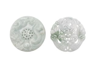 TWO JADE CARVINGS