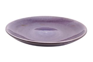 A CHINESE PURPLE-GLAZED CHARGER