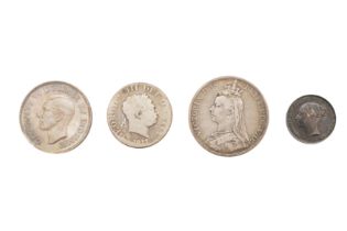 A SMALL GROUP OF SILVER COINS