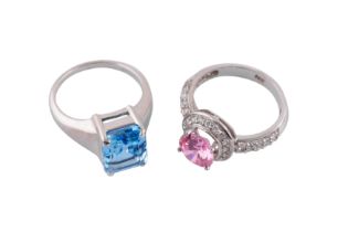 TWO GEM-SET RINGS