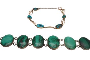 TURQUOISE AND MALACHITE BRACELETS