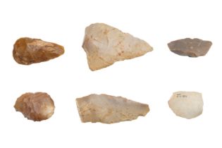 A GROUP OF FRENCH NEOLITHIC AND PALEOLITHIC FLINT TOOLS