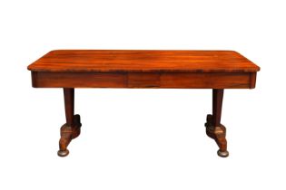A REGENCY PERIOD ROSEWOOD LIBRARY TABLE