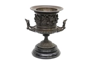 A BRONZE CAMPANIA URN,