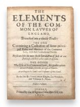 Bacon. The Elements of the Common Lawes of England, bound with The Use of the Law, 1639