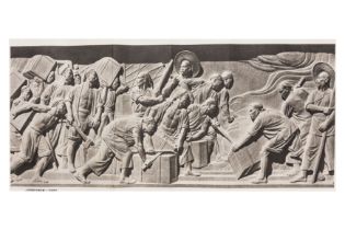 A Collection of 8 Numbered Prints of Monument Friezes Depicting Different Historical and Political E