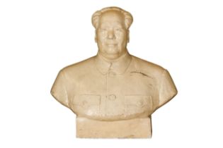 A Large Head and Shoulders Portrait Bust of Chairman Mao