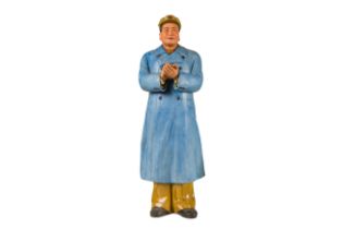 Hand-painted Bisque Porcelain Figure of Chairman Mao