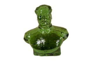 A Solid Glass Bust of Mao