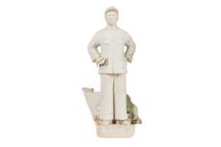 A Chinese Bisque Figure of Young Mao Zedong