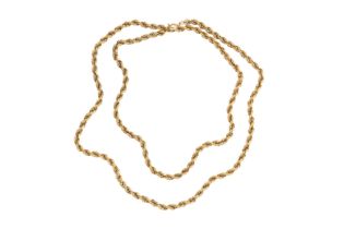 A LONG CHAIN NECKLACE