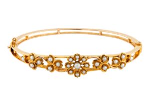 A SEED PEARL BANGLE