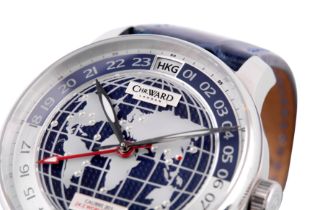 CHRISTOPHER WARD. WORLDTIMER AUTOMATIC WRISTWATCH