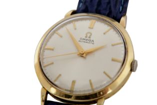 OMEGA. 18CT GOLD CASED AUTOMATIC WRISTWATCH